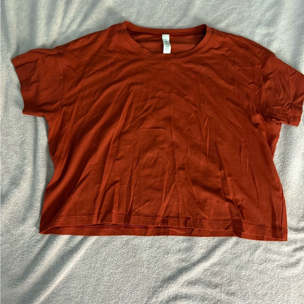 lululemon athletica Burnt Orange Short Sleeve Tee